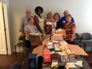 Joe Fowler, Mary Waters, Mary Torres-Executive Director of Amity House, Dottie Short, Cindy Fowler, Tommy Carter, Susan Carter