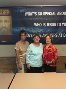 Prayer Team for Hannah Johnson (L_R) Marilyn Rogers, Susan Carter, Mary Waters Not pictured: Hannah Johnson